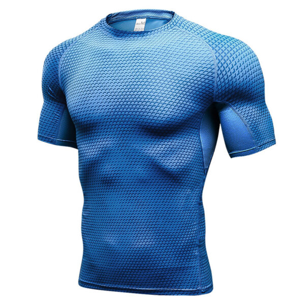 Men's Short Sleeve Quick Drying Clothes 3D Printing Fitness Running Training - Image 5