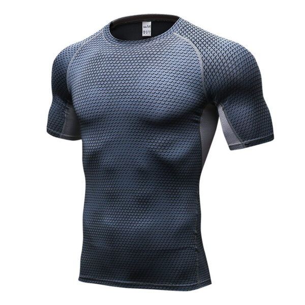 Men's Short Sleeve Quick Drying Clothes 3D Printing Fitness Running Training - Image 4