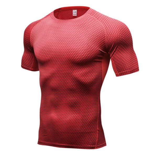 Men's Short Sleeve Quick Drying Clothes 3D Printing Fitness Running Training - Image 10